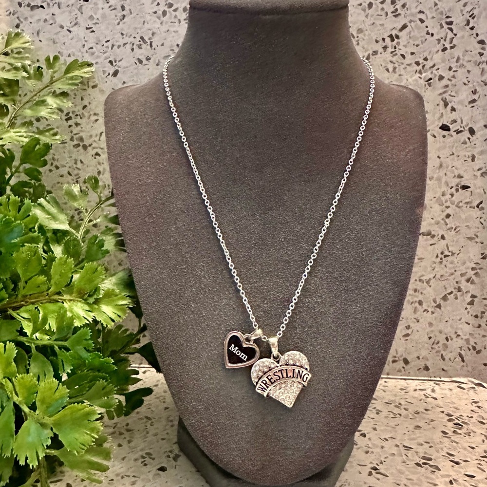 Wrestling Mom charm necklace
